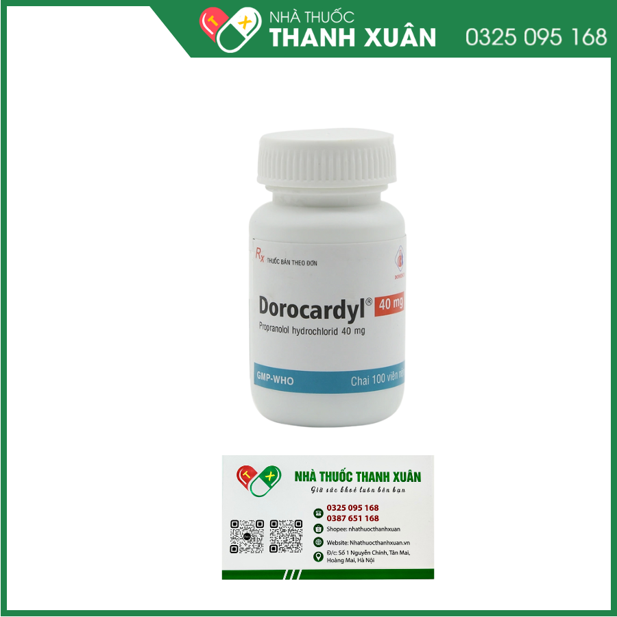 Dorocardyl 40mg điều trị tăng huyết áp, đau thắt ngực